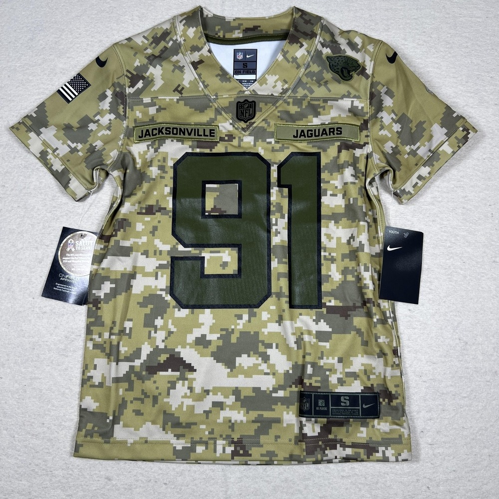 Jacksonville Jaguars‎ Jersey Youth Small Camo NFL Football Yannick Ngakoue Nike - Picture 2 of 10